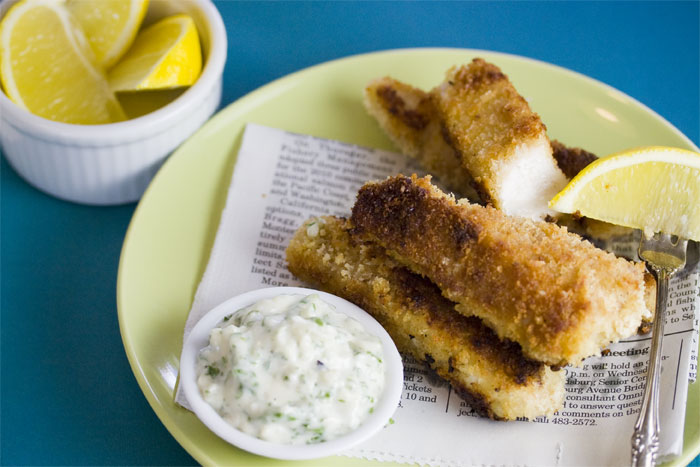 Fish Sticks with Cilantro-Serrano Tartar Sauce - NOURISH Evolution