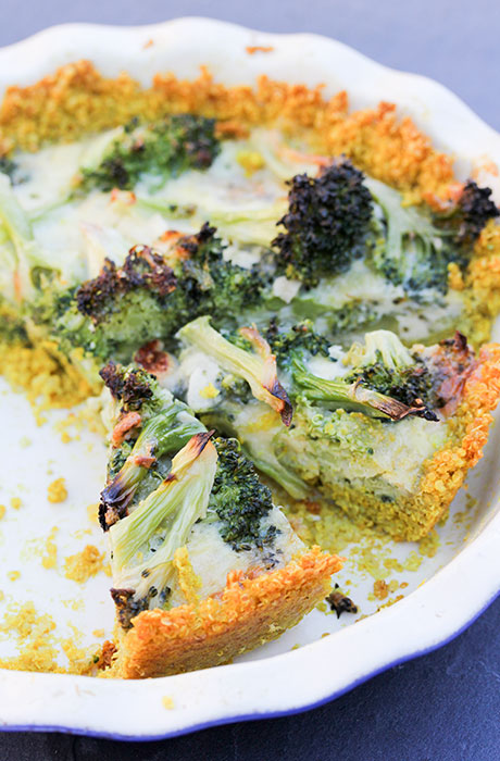 Broccoli and Cheddar Quiche with Quinoa Crust - NOURISH Evolution