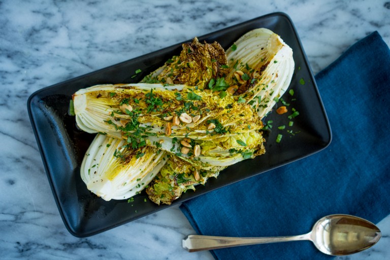 Roasted Napa Cabbage With Tamari And Peanuts Nourish Evolution